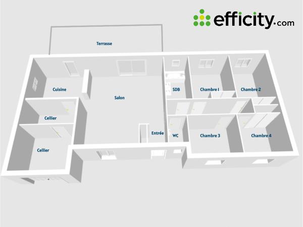 Maison 5 pièces - 103 m² Exclusivité efficity