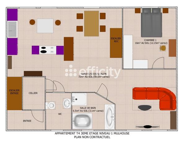 Appartement
         4 pièces
        - 85 m² 199 000 €*