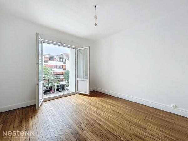 Appartement 3 pièces 58 m² avec balcon, 2 chambres et cuisine équipée 3eme etage