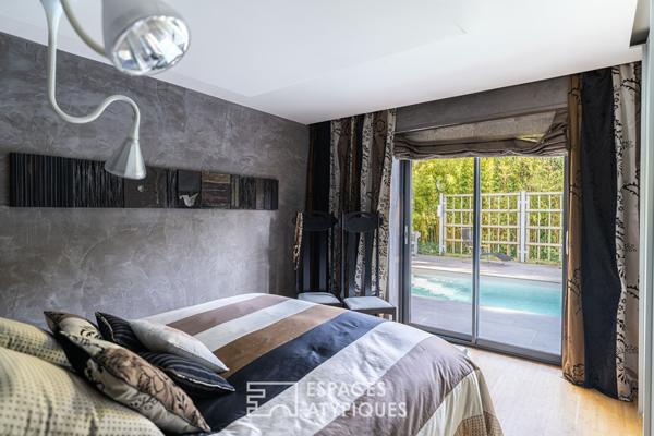 Maison d’architecte aux lignes élégantes avec piscine et jardin