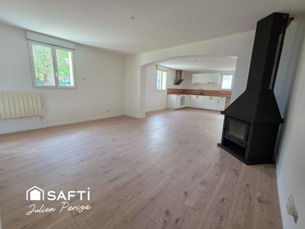 Maison 5 pièces - 3 ch- hangar -aire de stationnement