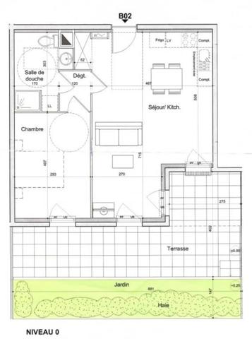 MOULIN A VENT - Appartement 2 pièces avec 36m2 d'exterieur - Garage