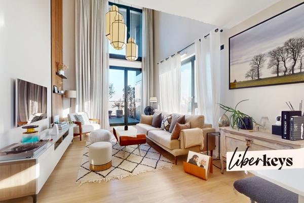 Duplex rare  4 pièces 85,98 m² avec double hauteur, terrasses, parking et cave – Asnières-sur-Seine