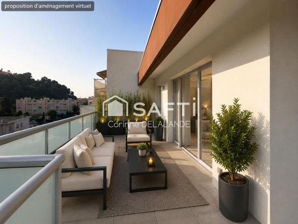 Magnifique 3 pièces 62m2, terrasse, vue dégagée