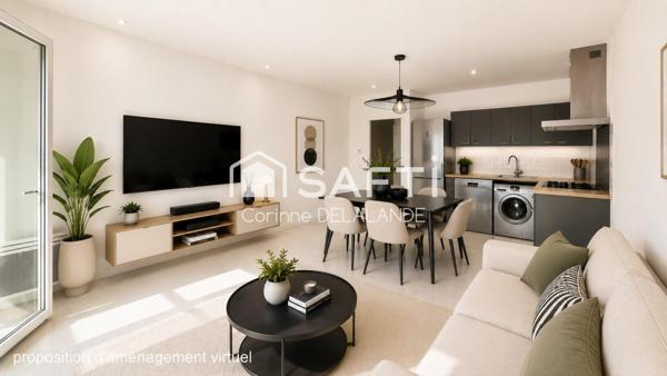 Magnifique 3 pièces 62m2, terrasse, vue dégagée