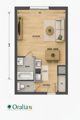 Appartement · Location Dijon (21000) 1 pièce · 22m²