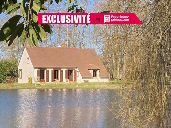 A 1h30 de PARIS - Charmante MAISON avec ETANG de 5000 m2, édifiée sur plus de 2 Hectares et bordé par une rivière