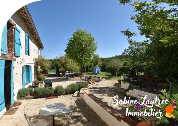Técou (81600) Authentique ferme viticole rénovée – Charme, volumes + deux logements indépendants
