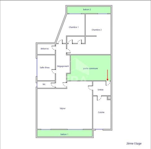 Appartement Saint Denis 3 pièces 72.55 m2