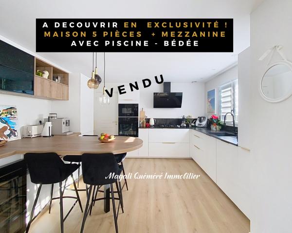 SOUS COMPROMIS ! Jolie maison familiale 5 pièces + mezzanine avec piscine