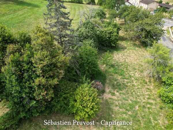Terrain à vendre  NANTHIAT (24), ensemble foncier, terrain avec CU et bois secteur bourg, bassin sur le terrain. 9839m2