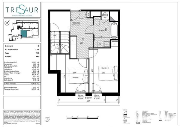 Appartement à vendre 5 pièces 125 m² Toulouse