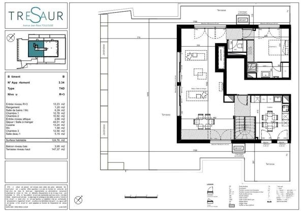 Appartement à vendre 5 pièces 125 m² Toulouse