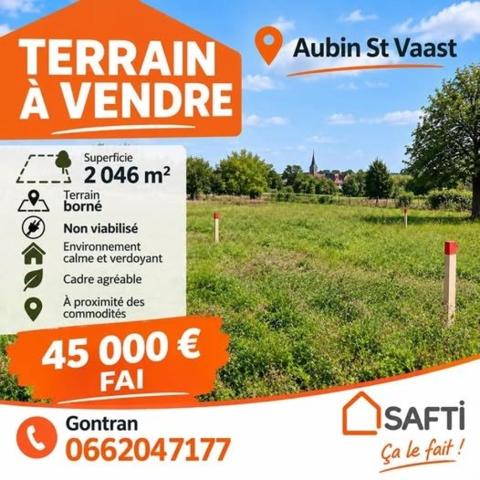 Terrain a bâtir 2046m²