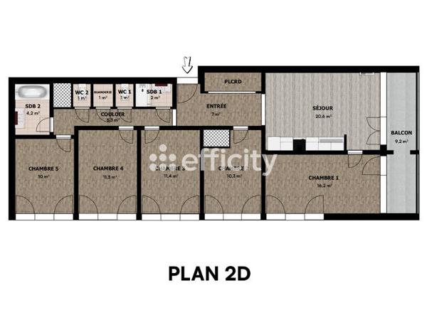 Appartement
         6 pièces
        - 104 m² Exclusivité 279 000 € *