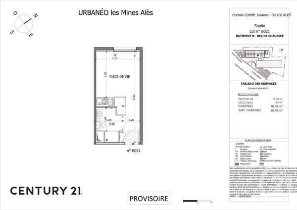 Appartement Studio à vendre  1 pièce - 18,59 m2 ALES - 30