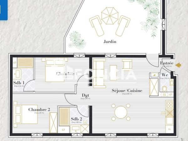 Location Appartement 3 pièces 64.6 m² - Auray 56400