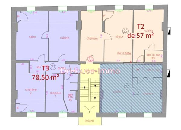 Immeuble à vendre 5 pièces de 136 m²