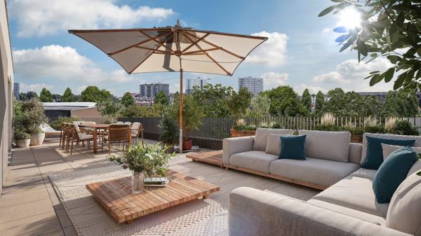 ROUBAIX appartement avec terrasse 74m²
