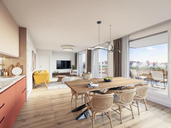 ROUBAIX appartement avec terrasse 74m²