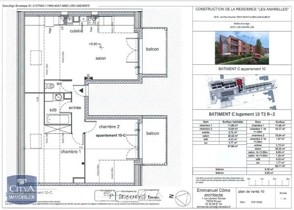 Appartement à louer 3 pièces 67m²