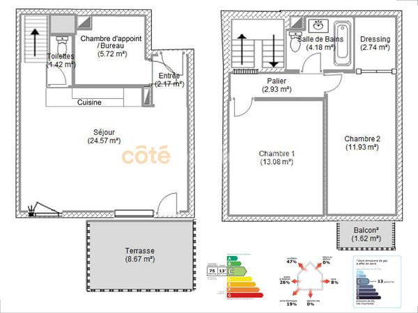 Vente
                Appartement68,74 m² - 4 Pièces -
                    PANTIN (93500)