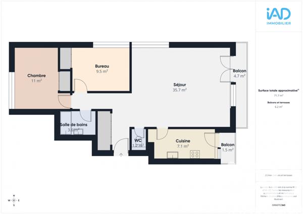 Appartement à vendre 3 pièces 71,48 m² Laxou