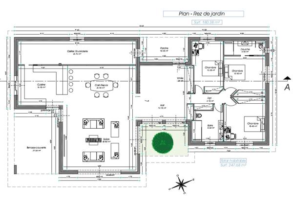 Flayosc (83780) Superbe maison de maçon de 190 m² hors d'eau hors d'air sur terrain de 3240 m²