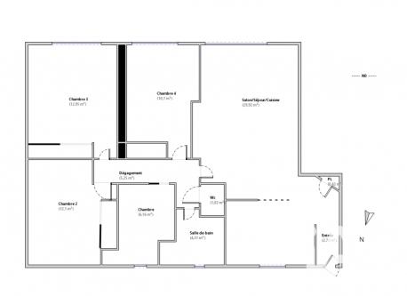 Appartement à vendre 5 pièces 86 m² Paris 20