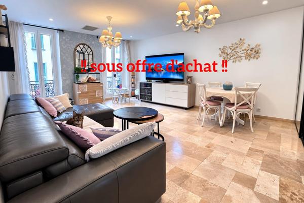 A vendre : 3 pièces rénové - Immeuble bourgeois - Grasse