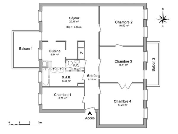 Location Appartement 5 pièces 100.93 m² - 31 RUE ERCKMANN CHATRIAN Strasbourg 67000