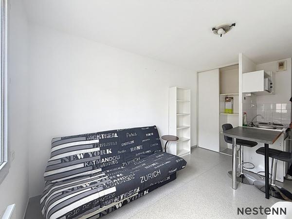 Studio meublé et loué de 19.65m2 dans une résidence sécurisée !