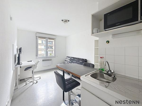 Studio meublé et loué de 19.65m2 dans une résidence sécurisée !