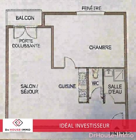 Appartement à vendre 2 pièces de 30 m²