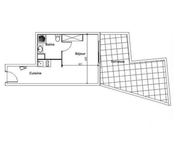 Appartement F1 à vendre  1 pièce - 27,72 m2 ST DENIS - 974