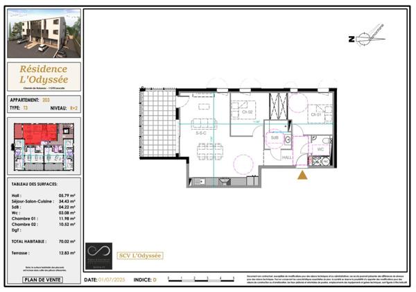 APPARTEMENT T3 AVEC LOGGIA ET PLACE DE STATIONNEMENT