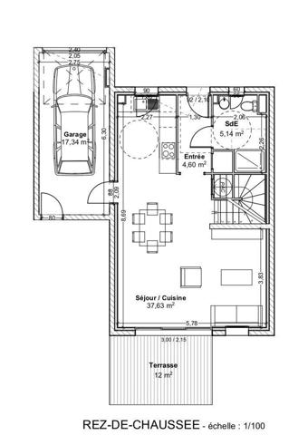 Maison à vendre 4 pièces 94 m² Guéreins