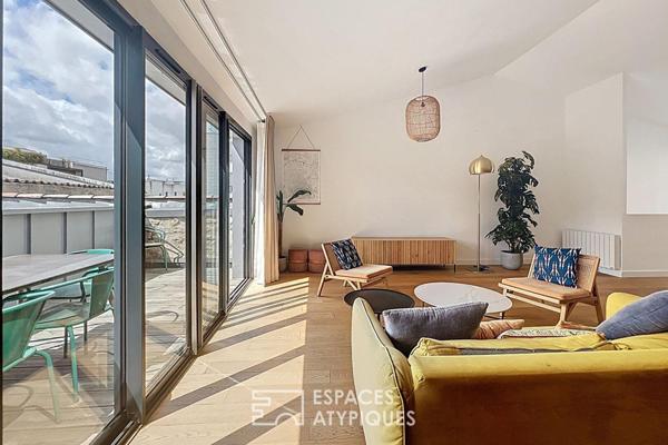 Loft avec terrasses en duplex inversé
