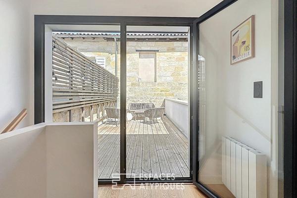 Loft avec terrasses en duplex inversé