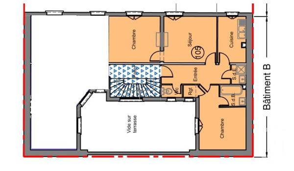 Appartement F3 à vendre  3 pièces - 57,80 m2 ST MAUR DES FOSSES - 94