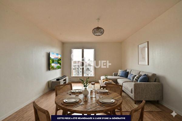 (Visite virtuelle) AUX PORTES DE MONTCHAT - A vendre, appartement de type T3 de 73 m² avec balcons, garage et cave, Villeurbanne (69100)