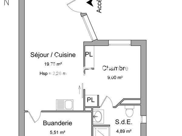 Location Appartement meublé 2 pièces 39.18 m² - 8 RUE JACQUES PREVERT Ouveillan 11590
