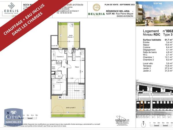 Appartement à louer 3 pièces 61.7m² Avignon (84000)