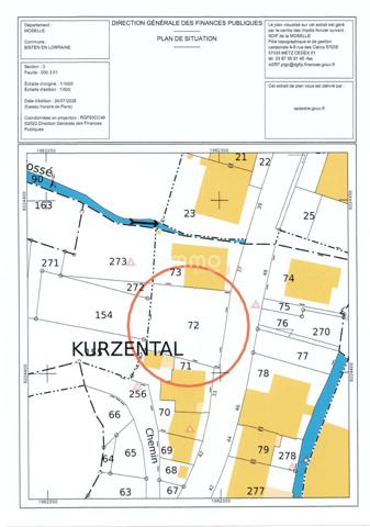 Vente terrrain à batir 57220 Bisten-En-Lorraine