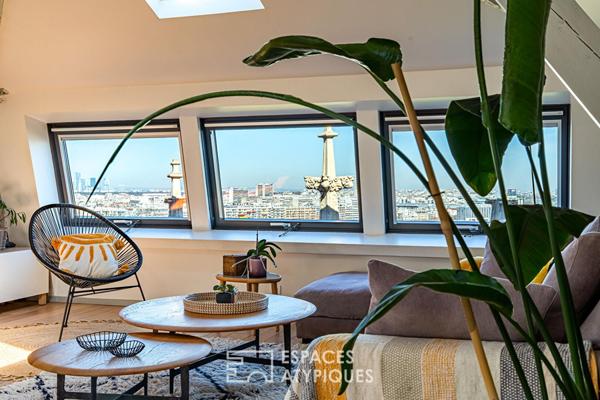 Appartement sous les toits du Château des Montalets à Meudon avec jardin partagé et vue sur Paris
