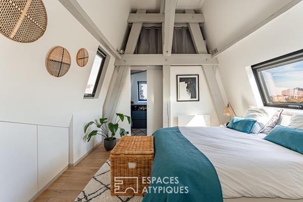 Appartement sous les toits du Château des Montalets à Meudon avec jardin partagé et vue sur Paris