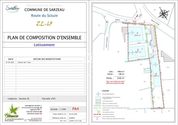 SARZEAU Terrain 634 m²