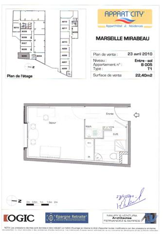 Dans la résidence APPART'CITY CLASSIC MARSEILLE EUROMED, de 2011, idéalement située au cœur du quartier Euromed, à seulement quelques mètres des lignes de tramway, investissez dans ce T1 meublé de 23m2 situé en RDC avec son emplacement de parking privatif en sous-sol. Sous contrat de bail commercial avec la société APPART'CITY, leader de l'apparthôtel en France, ce bien génère un loyer de 5.939€ HT par an, soit une rentabilité brute de près de 8,5%. Placement sécurisé. Evitez toute fiscalité grâce au statut LMNP avec amortissement. Ce produit sera parfait pour une constitution de patrimoine et/ou un complément de revenu retraite. Photos d'un bien type ... A NE PAS LAISSER PASSER !!!