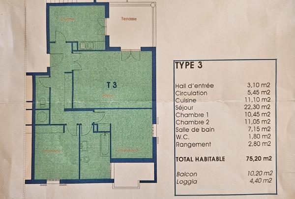 PROCHE AJACCIO Mezzavia - T3 75m² Ajaccio (20090)