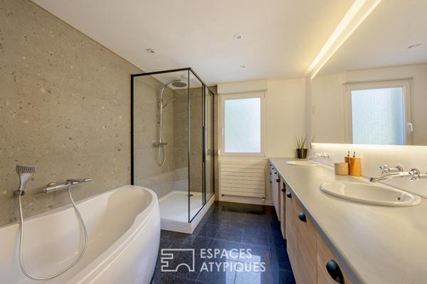 Appartement type loft d’architecte avec jardin plein sud